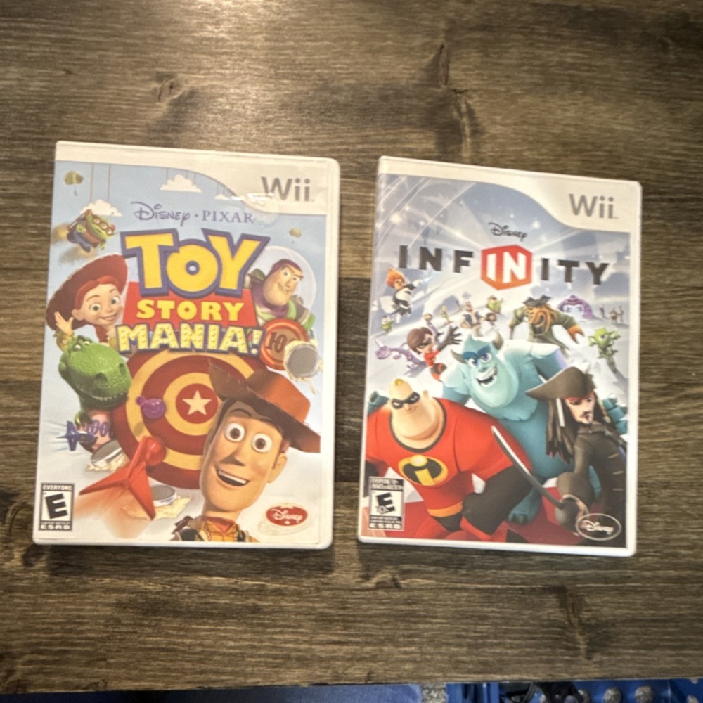 Disney Toy Story Mania! & Disney Infinity Nintendo Wii Games w/Manual E NTSC-U/C